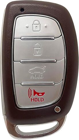 غطاء غطاء مفتاح ذكي مناسب لسيارة Hyundai Tucson Sonata Elantra 2015 2016 2017 2018 2019 2020 2021 غلاف عن بعد للدخول بدون مفتاح (مع حامل البطارية C) in Saudi Arabia
