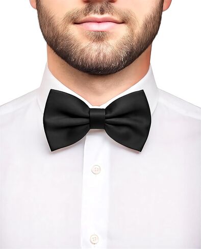 trilece Bow Ties for Men - Men's Solid Pretied Clip on Bowties for Formal Wear - Adjustable Bow Tie - Bow ties for Woman in Kuwait