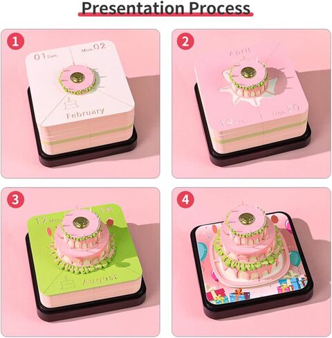 Time Piece Calendar 2026, 3D Tear-away Calendar, Paper Carving Art Memo Pad Notepad Gift For Christmas Housewarming Desktop Decoration(With Light, With Batteries) in Saudi Arabia