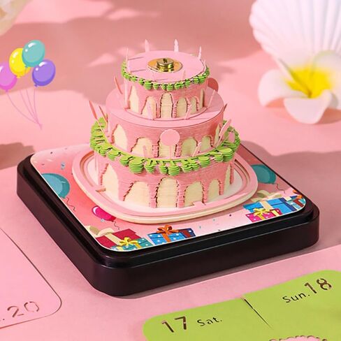 Time Piece Calendar 2026, 3D Tear-away Calendar, Paper Carving Art Memo Pad Notepad Gift For Christmas Housewarming Desktop Decoration(With Light, With Batteries) in Saudi Arabia