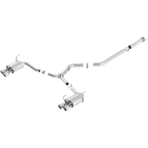 BORLA 140595 Cat-Back Perf. Exhaust Sys. 2015-2021 Subaru Impreza WRX & WRX STI 4 Cyl. T-304 Stainless Steel S-Type Sound Dual Split Rear Exit Dual 3.5" Round Polished T-304 Stainless Tips Each Side