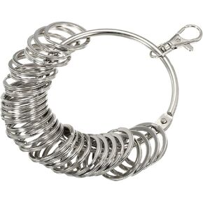Patikil 3.4 Inch Dia Key Organizer - 30 Key Ring Holder for Office, Silver