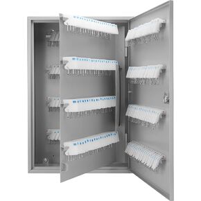 Barska Key Lock Key Cabinet Lock Box with Numbered Hooks and Tags - 240 POSITION - WHITE TAGS