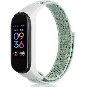 أربطة نايلون لحزام Amazfit Band 5 البديل للنساء والرجال، سوار رياضي من النايلون الناعم متوافق مع ملحقات Amazfit Band 5