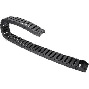 uxcell R28 15mm x 40mm (InnerH*InnerW) Black Plastic Wire Carrier Cable Drag Chain 1M Length for CNC