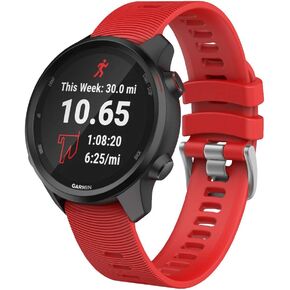 ISABAKE Watch Band for Garmin Forerunner 245/245 Music/Forerunner 645/645 Music,Compatible with Garmin Vivoactive 3 /Venu Sq/Vivomove HR，20mm Soft Silicone Replacement Wristbands (Black)