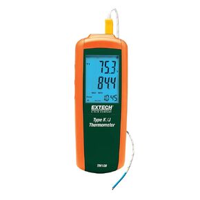 Extech EA10 EasyView -200 Degrees to 1999 Degrees Farenheit and -200 Degree to 1360 Degree Celsius Dual Input Thermometer with 2 Type K Probes