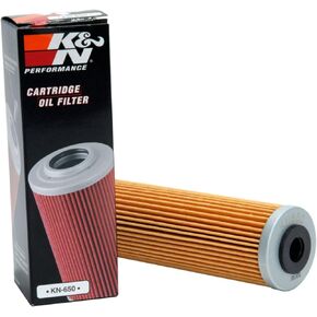 K&N Motorcycle Oil Filter: High Performance, Premium, Designed to be used with Synthetic or Conventional Oils: Fits Select KTM, Husqvarna Vehicles, KN-650