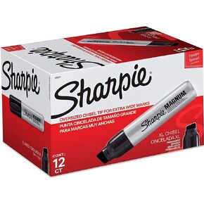 Sharpie® Magnum® Permanent Marker, Black, Pack Of 12