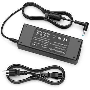 90W Laptop Charger for HP Envy 13 15 17 M6 M7 X360; HP Pavilion X360 11 13 14 15 17, Stream 11 13 14 AC Adapter; HP Spectre X360 13 15, Elitebook Power Supply Cord (Smart Blue Tip)