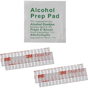 3M EZ Pass I-Pass SunPass Fastlane Dual Lock Adhesive Mounting Strips 4 Each 1-1/2 inch with Prep Pad