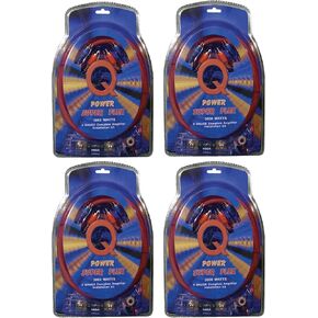 مجموعة تركيب أسلاك مكبر الصوت الكامل QPower Super Flex 4 قياس 3000 وات لتطبيقات نظام الصوت ستيريو السيارة (4 عبوات) in Kuwait