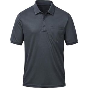 Tyhengta Men's Polo Shirt Short Sleeve Quick Dry Athletic Performance Shirts Golf Shirt