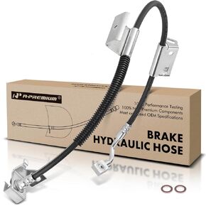 A-Premium Front Driver Brake Hydraulic Hose Compatible with Select Chevy and GMC Models - Silverado 1500 2003-2005, Sierra 1500 2003-2005 - Replace# 15075741