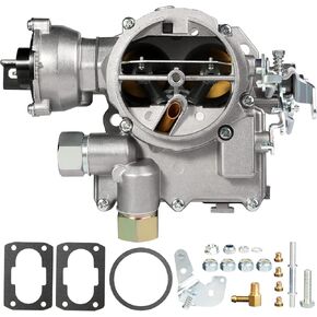 Marine Carburetor 2 Barrel Carb For Mercruiser Rochester 3.0 2.5L 4CYL Mercury Engine with Electric choke Jets & Gaskets Long Linkage No.3310-864940A01, Base Bolt Pattern is 3 3/4 X 2 inches