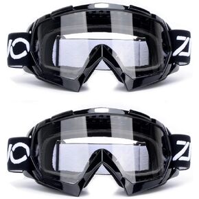 ZJNUO Dirt Bike Goggles,2 Pack ATV Goggles Motocross Off Road Riding Motorcycle goggles Racing MX UTV Goggles