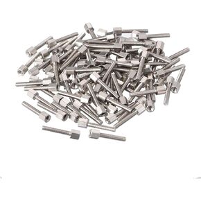 uxcell 4#-40 5+16mm F/M Brass Hex Standoff Spacer Screws PCB Nickel Plated 100 Pcs