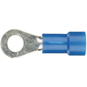 Install Bay Vinyl Terminal Ring Connector 16/14 Gauge #8 100 PackBlue - BVRT8