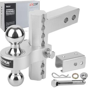 وصلة جر مقطورة قابلة للتعديل من RETRUE، تناسب أجهزة الاستقبال مقاس 2 و2.5 بوصة، وصلة قطرة/ارتفاع 8 بوصة، وصلة ربط كروية 8,500 رطل، و2 بوصة و2-5/16 بوصة وصلة سحب GTW للشاحنات المزودة بدبابيس وأقفال من الألومنيوم in Kuwait