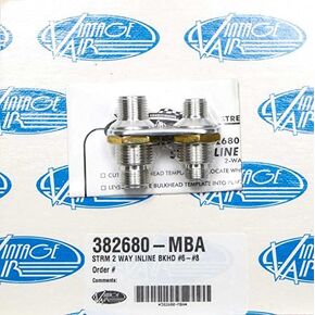 Vintage Air 382680-MBA 2-Way Bulkhead Plate for A/C