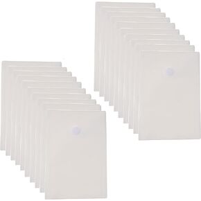 YESSART 6’’ x 9’’ Vertical Clear Plastic Envelopes Receipt Stickers File Storage 40 Pack Hook Loop Closure