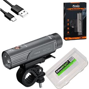 Fenix BC21R V3 1200 Lumen LED USB Rechargeable Light Weight Bike Bicycle Light, Rechargeable Battery with EdisonBright Battery Carrying case Bundle