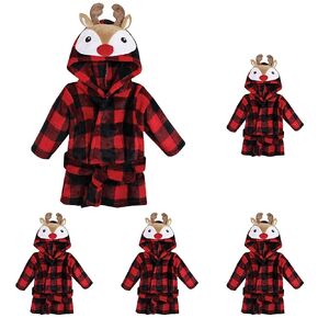 Hudson Baby Unisex Baby Plush Animal Face Bathrobe, Rudolph, 0-9 Months (Pack of 5)