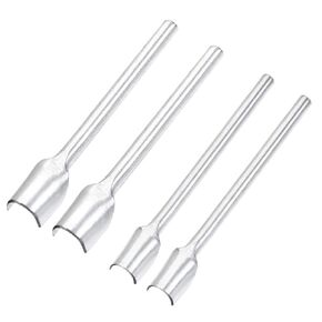 uxcell 15mm 10mm Half-Round Leather Cutter Punch Strap End Punch Tool for DIY Craft 4pcs