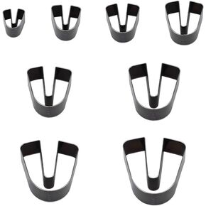 SUPERDANT 8 Sizes Leather Punch Irregular Convex Pentagon Shape Hole Punch Leather Craft Puncher Tools Leather Die Cutter Punching Die Set Hollow Punch Cutter Tool for Handmade DIY Leather Craft