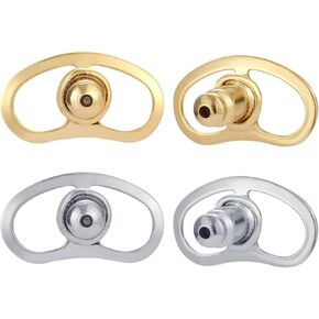 Earring Backs for Droopy Ears, AKRUWELY Locking Bullet Earring Support Lifter Backs for Heavy Earrings Earlobe Large Earring Backings for Studs Heavy Earring Support Backs Gold 4pcs in Kuwait