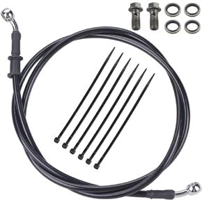 MWMNUN Motorcycle Hydraulic Brake or Clutch Line Hose for Motorcycle Dirt Bike ATV Moped Scooter,etc.Banjo Bolt 2PCS(Length 1.5m/4.92ft)