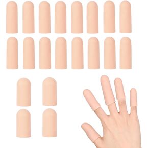 20 قطعة من مهود الأصابع الجل، أغطية حماية الإبهام، غطاء حماية لأكمام الأصابع من السيليكون لأطراف الأصابع، أغطية الأصابع لزلات تشققات الجلد الجاف in Kuwait