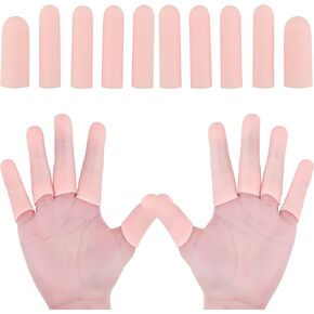Silicone Finger Protectors(12 Pack),Gel Finger Protectors,Finger Sleeves,Finger Caps,Relief from Pain of Finger Tips Cracked, Finger Arthritis,Friction, Prevent Calluses,Corn,blisters,Hammer Toe