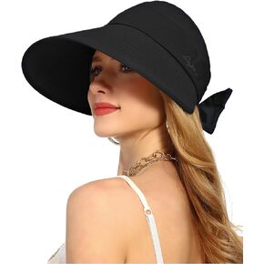 Rulala Fancy Sun Hats for Womens Wide Brim Visor UV Protection Hat for Beach Summer Packable Hat