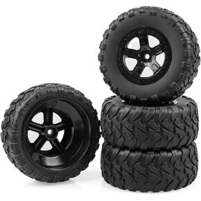 عجلات وإطارات قصيرة سداسية مقاس 12 مم من Aimrock RC مع حشوة إسفنجية لعجلات ترقية 1/10 Traxxas Slash، عبوة من 4 قطع in Kuwait