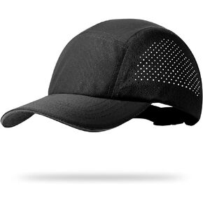 Cooling Breathable Mesh Sports Cap Lightweight Quick Dry Run Hat with Reflective Trim for Men Women Outdoor UPF 50+ Sun Hats