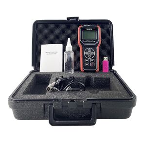 HFBTE Ultrasonic Thickness Gauge Tester Meter for Metal (Such As Steel Cast Steel Aluminum) Plastic Glass Fiber Glass Etc with Measuring Range 0.75 to 400 mm/0.03 to 15.74 Inch