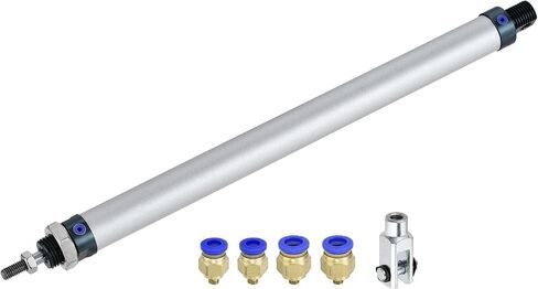 uxcell Pneumatic Air Cylinder 16mm Bore 300mm Stroke with Y Connector and Quick Fittings, MAL 16x300, for Automatic Equipment in Saudi Arabia