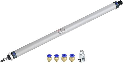 uxcell Pneumatic Air Cylinder 16mm Bore 300mm Stroke with Y Connector and Quick Fittings, MAL 16x300, for Automatic Equipment in Saudi Arabia
