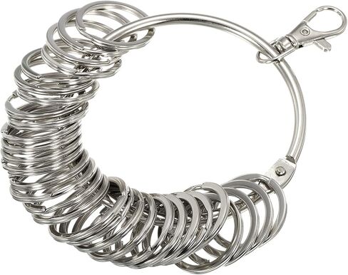 Patikil 3.4 Inch Dia Key Organizer - 30 Key Ring Holder for Office, Silver in Kuwait