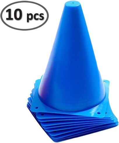 Electriduct 7 Inch Plastic Mini Traffic Cones Outdoor/Indoor - 10 Pack in Saudi Arabia
