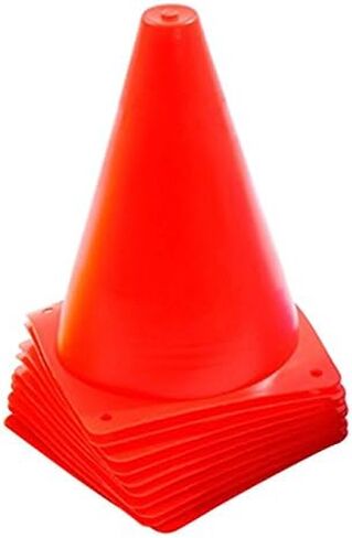 Electriduct 7 Inch Plastic Mini Traffic Cones Outdoor/Indoor - 10 Pack in Saudi Arabia