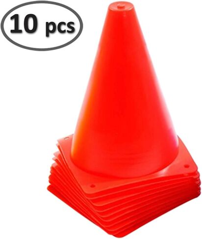 Electriduct 7 Inch Plastic Mini Traffic Cones Outdoor/Indoor - 10 Pack in Saudi Arabia