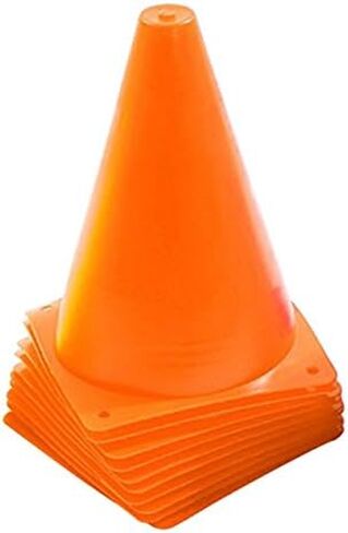 Electriduct 7 Inch Plastic Mini Traffic Cones Outdoor/Indoor - 10 Pack in Saudi Arabia