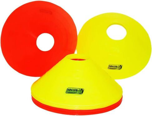 Soccer Innovations 12-Inch Jumbo Training Cones, (6) Yellow / (6) Orange, Set of 12 in Saudi Arabia