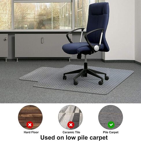 Office Chair Mat for Carpeted Floors,Chair Mat for Low Pile Carpet Floors, Chair Mat Office Home Gaming Chair Mat,48 X 36 inches Office Carpeted Floor Mats for Computer Home Chair in Saudi Arabia