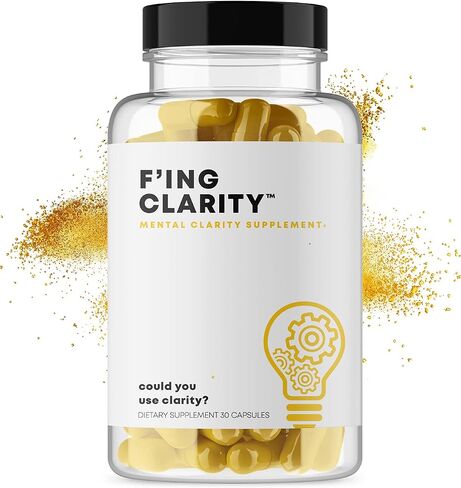 F'ing Clarity - Clarity, Memory + Brain Boosting Nootropic Supplement | Bacopa Extract, Phosphatidylserine 20%, Gingko Biloba Extract, Rhodiola Rosea Extract, DMAE Bitrartrate, B-12, Huperzine A in Saudi Arabia