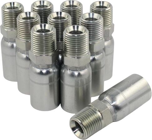 (10-PCS) L-MP-08-08 1/2'' ID Hose x 1/2'' NPT Male Hydraulic Hose End Crimp Fitting Hydraulic Hose Fitting in Saudi Arabia