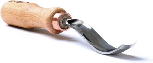 Stryi Wood Carving Bent Gouge 1" #7, Woodworking Long Bent Chisel, Spoon Carving Tools, Bowl Carving, Carbon Steel Radial Gouge, Handmade Woodworking Tool For Hard and Soft Woods BG725 in Saudi Arabia