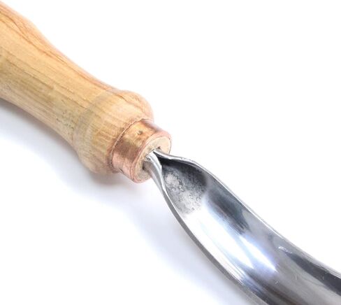 Stryi Wood Carving Bent Gouge 1" #7, Woodworking Long Bent Chisel, Spoon Carving Tools, Bowl Carving, Carbon Steel Radial Gouge, Handmade Woodworking Tool For Hard and Soft Woods BG725 in Saudi Arabia